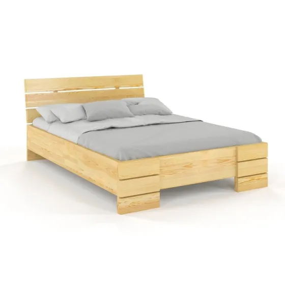 Lit pin massif 160x200 finition naturel collection INDIGO