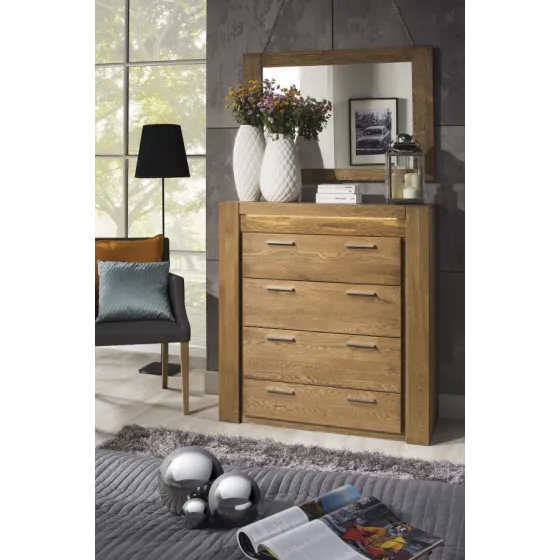 Commode en bois 4 tiroirs design moderne collection BAROS