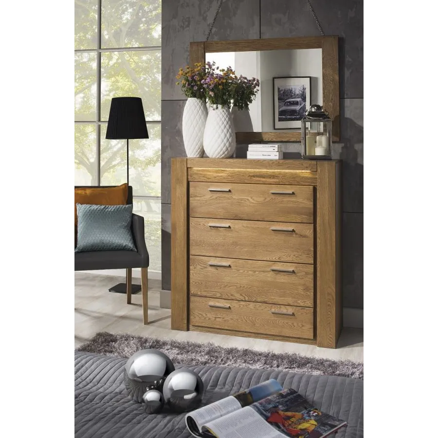 Commode en bois 4 tiroirs design moderne collection BAROS