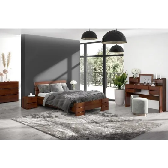 Lit pin massif 160x200 pour chambre collection INDIGO
