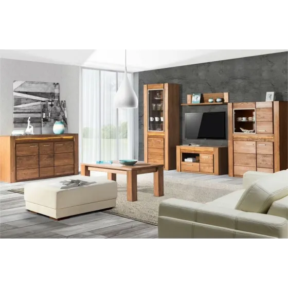 Meuble TV en chêne massif pour salon collection BAROS