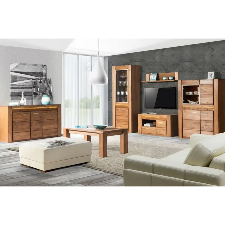 Meuble TV en chêne massif pour salon collection BAROS