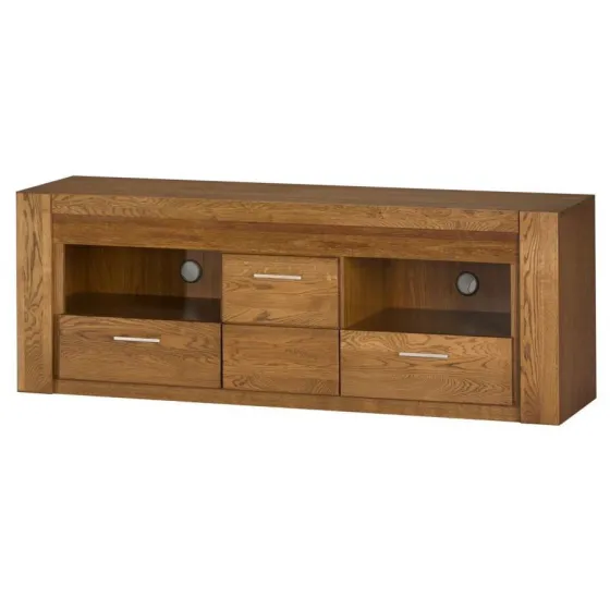 Meuble TV en chêne massif moderne collection BAROS