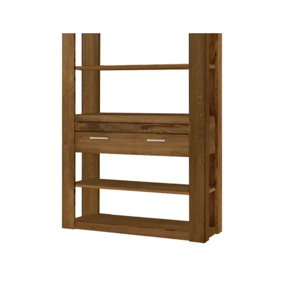 Bibliothèque en chêne naturel tiroir de rangement collection BAROS
