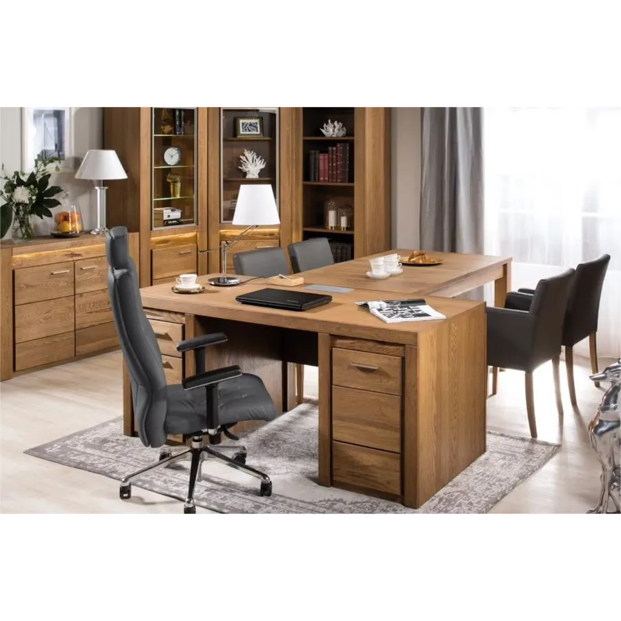 Bibliothèque en bois 4 étagères parfait pour un bureau collection BAROS