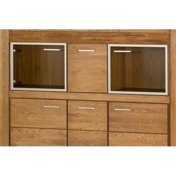 Vaisselier en bois avec portes vitrées collection BAROS