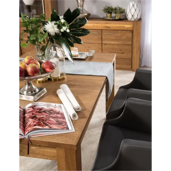 Mobilier en chêne naturel pour salon ou salle a manger collection BAROS