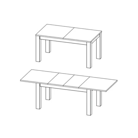 Table a manger bois avec deux rallonges collection BAROS