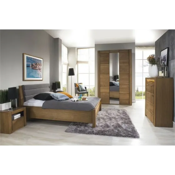 Lit 160x200 en chêne pour chambre collection BAROS