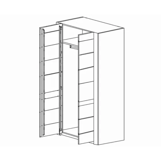 Armoire-dressing en bois 2 portes collection BAROS