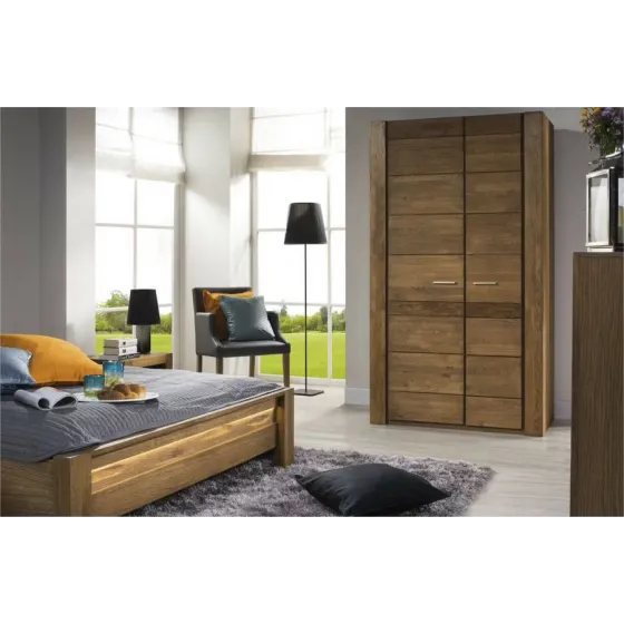 Armoire-dressing 2 portes en bois pour chambre collection BAROS