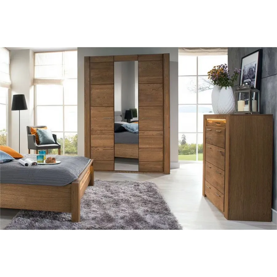 Armoire 3 portes en bois pour chambre collection BAROS