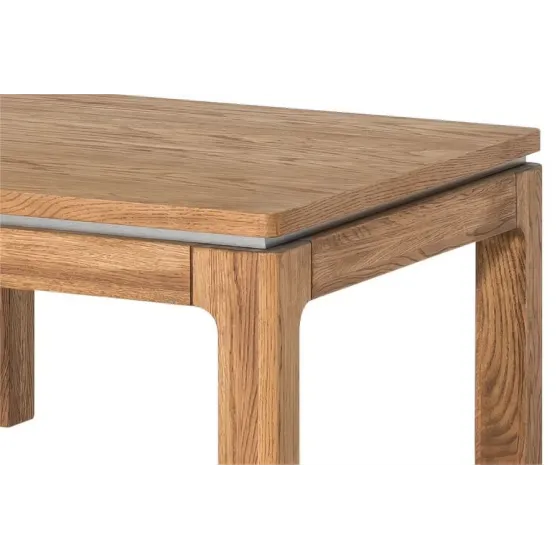 Table basse en bois naturel et acier brosse collection MONTE