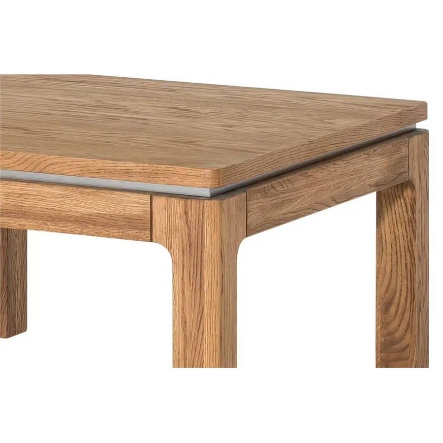 Table basse en bois naturel et acier brosse collection MONTE