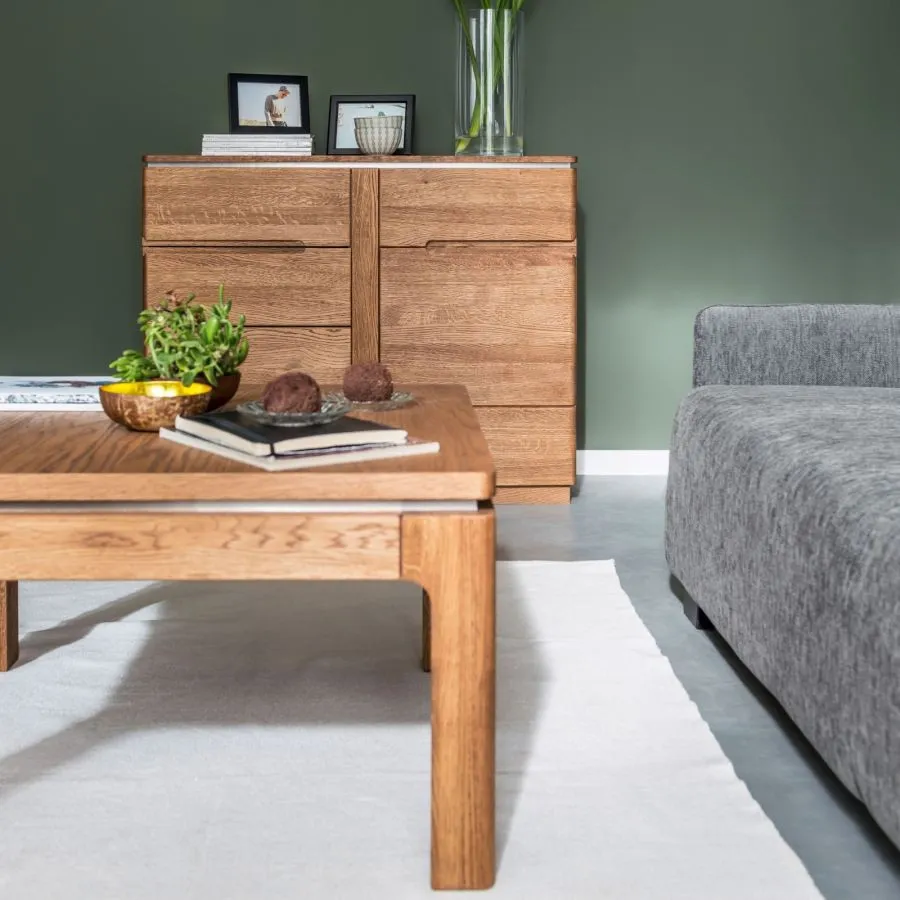Table basse en bois et acier pour salon collection MONTE