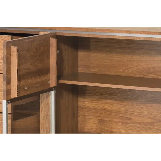 Buffet en bois avec niches de rangement collection MONTE