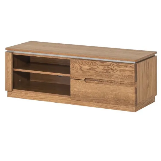 Meuble TV en bois chêne massif contemporain collection MONTE