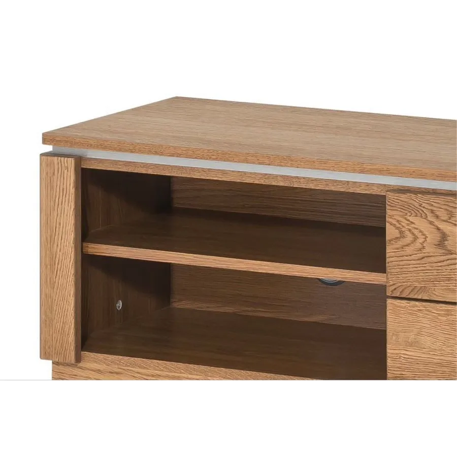 Meuble TV en bois avec 2 niches de rangement collection MONTE