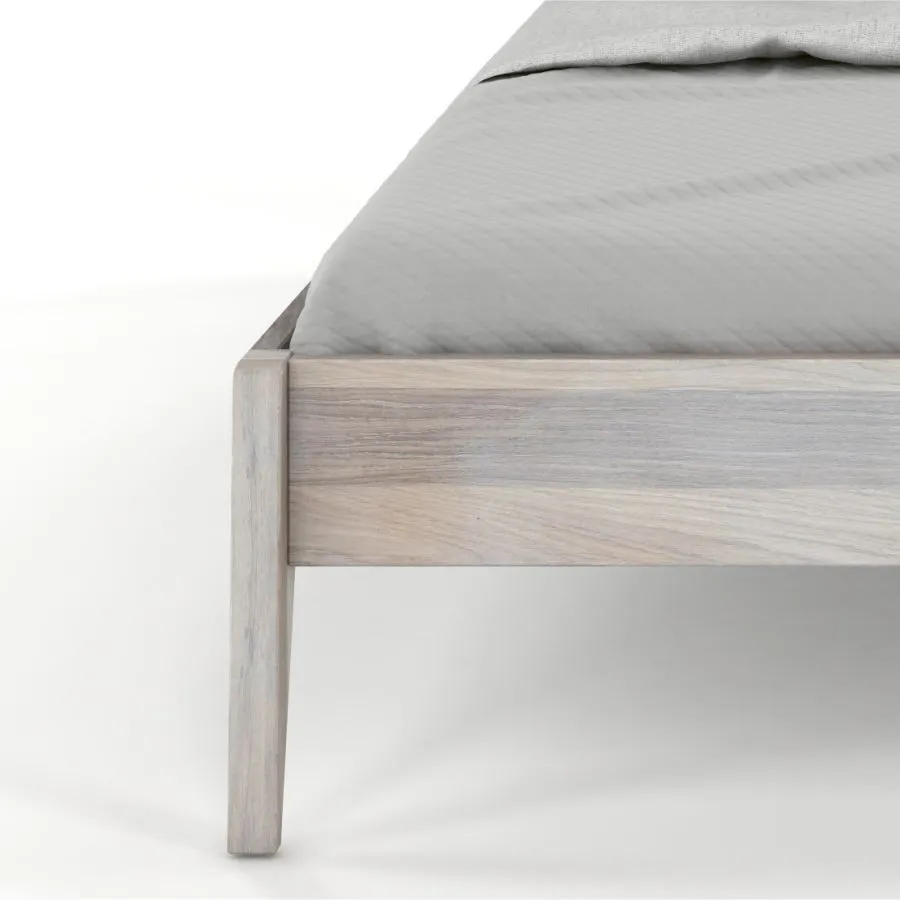 Lit chêne blanchi style contemporain deux personnes VENISE