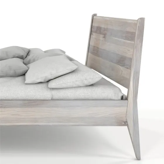 Lit chêne blanchi style contemporain deux personnes VENISE