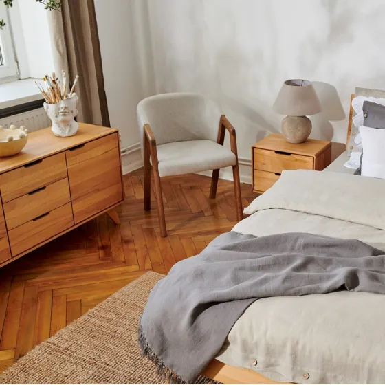 Commode bois massif pour chambre collection Sven