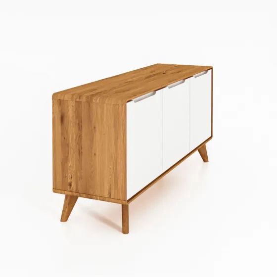Buffet bois naturel et blanc collection Sven