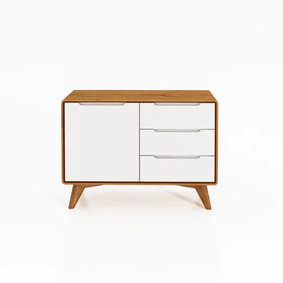 Commode blanc et bois collection Sven