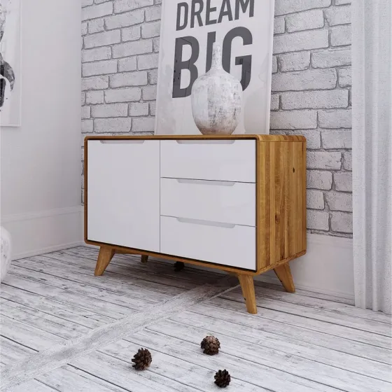 Commode blanc et chêne collection Sven