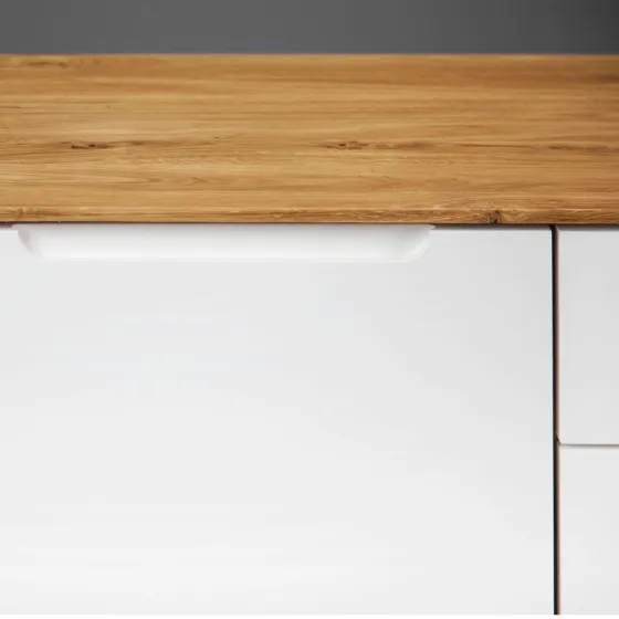 Commode blanche et chêne naturel collection Sven