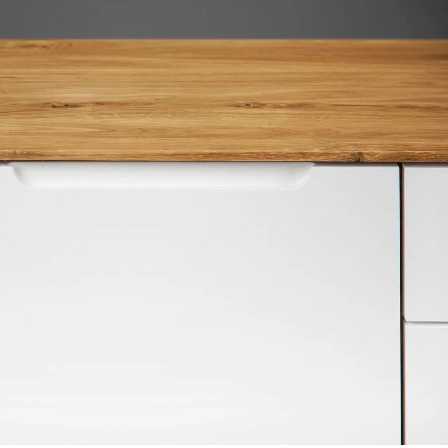 Commode blanche et chêne naturel collection Sven