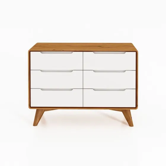 Commode blanc et bois naturel collection Sven