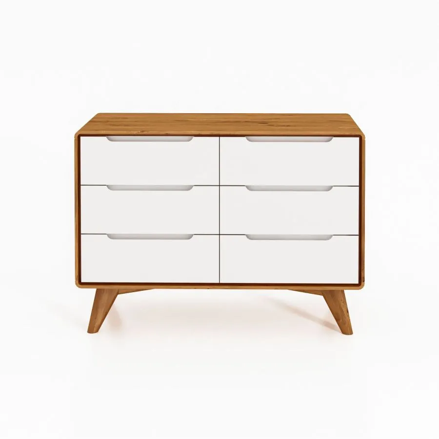Commode blanc et bois naturel collection Sven