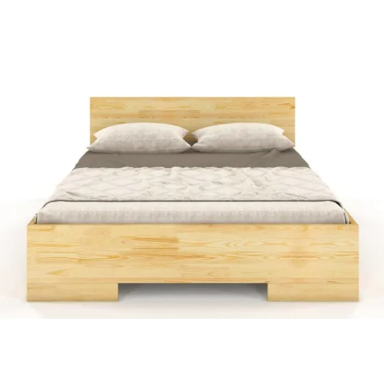 Lit coffre en bois naturel collection 160x200 ZENNO