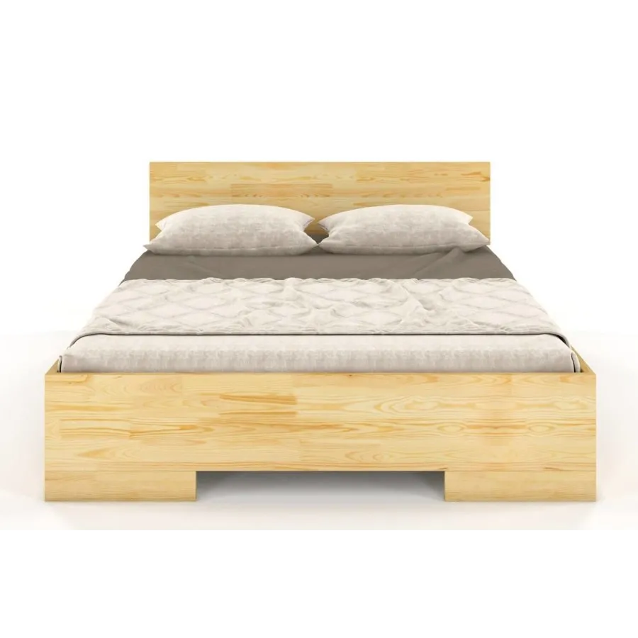 Lit coffre en bois naturel collection 160x200 ZENNO