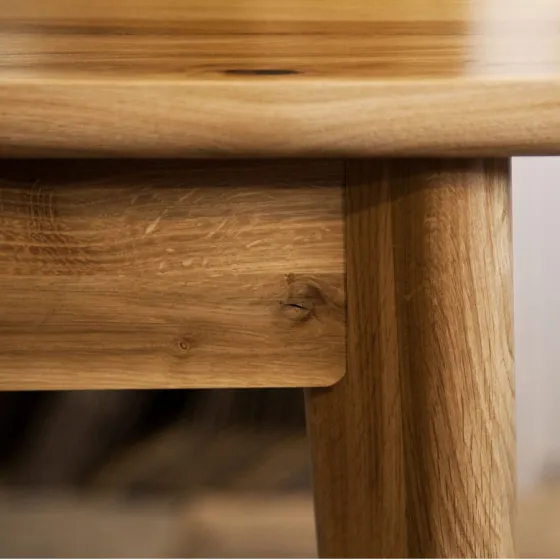 Table en chêne  naturel extensible 100x200 collection SVEN