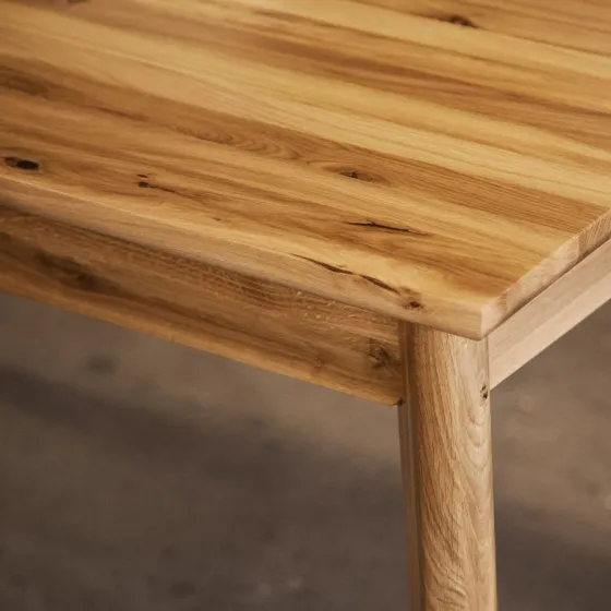 Table en chêne massif extensible 100x200 collection SVEN