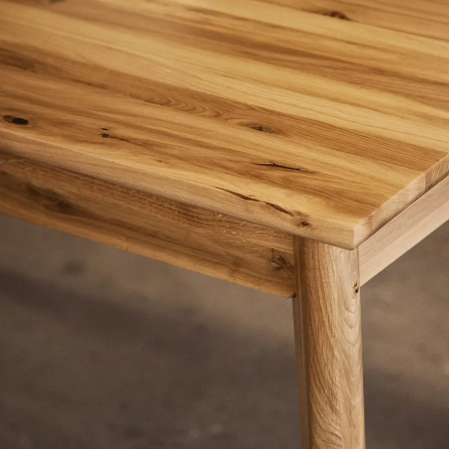 Table en chêne massif extensible 100x200 collection SVEN
