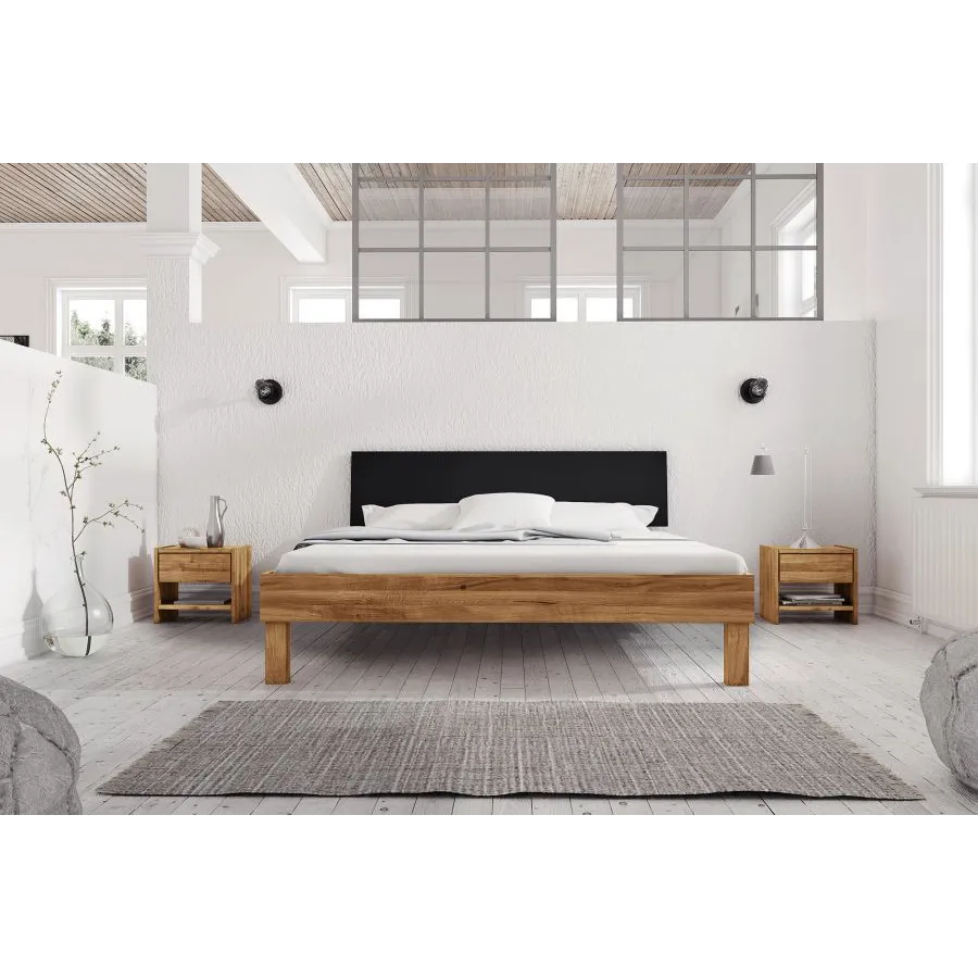 Lit 2 places bois massif collection Leo