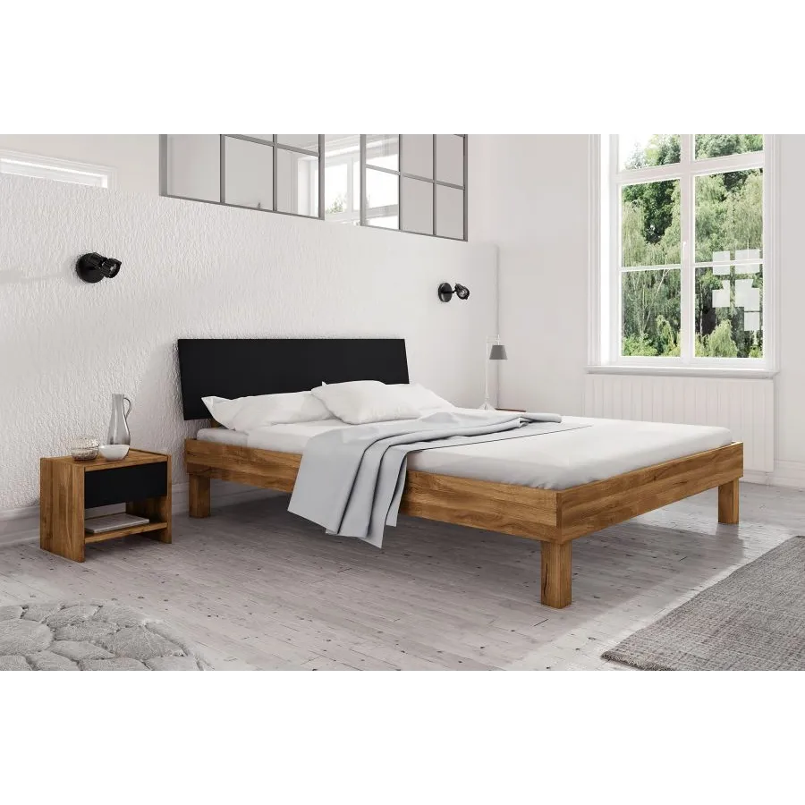 Lit 2 personnes bois collection Leo