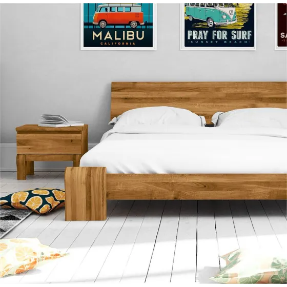 Lit 160x200 en chêne massif collection Kent