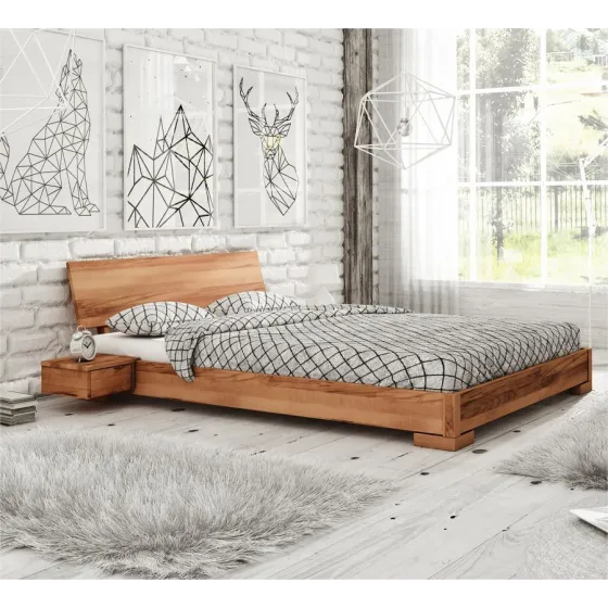 Lit design bois massif collection Soho
