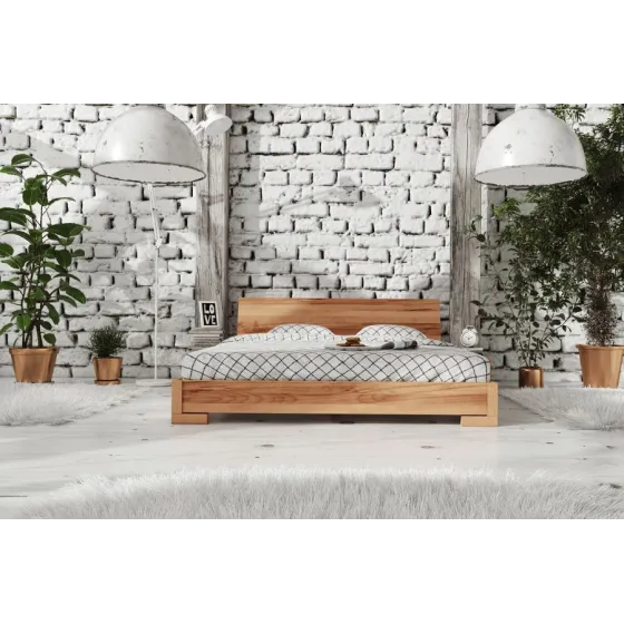 Lit design bois 140x190 collection Soho