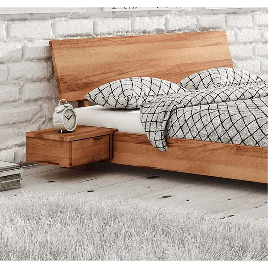 Lit design bois avec 2 chevets amovibles collection Soho