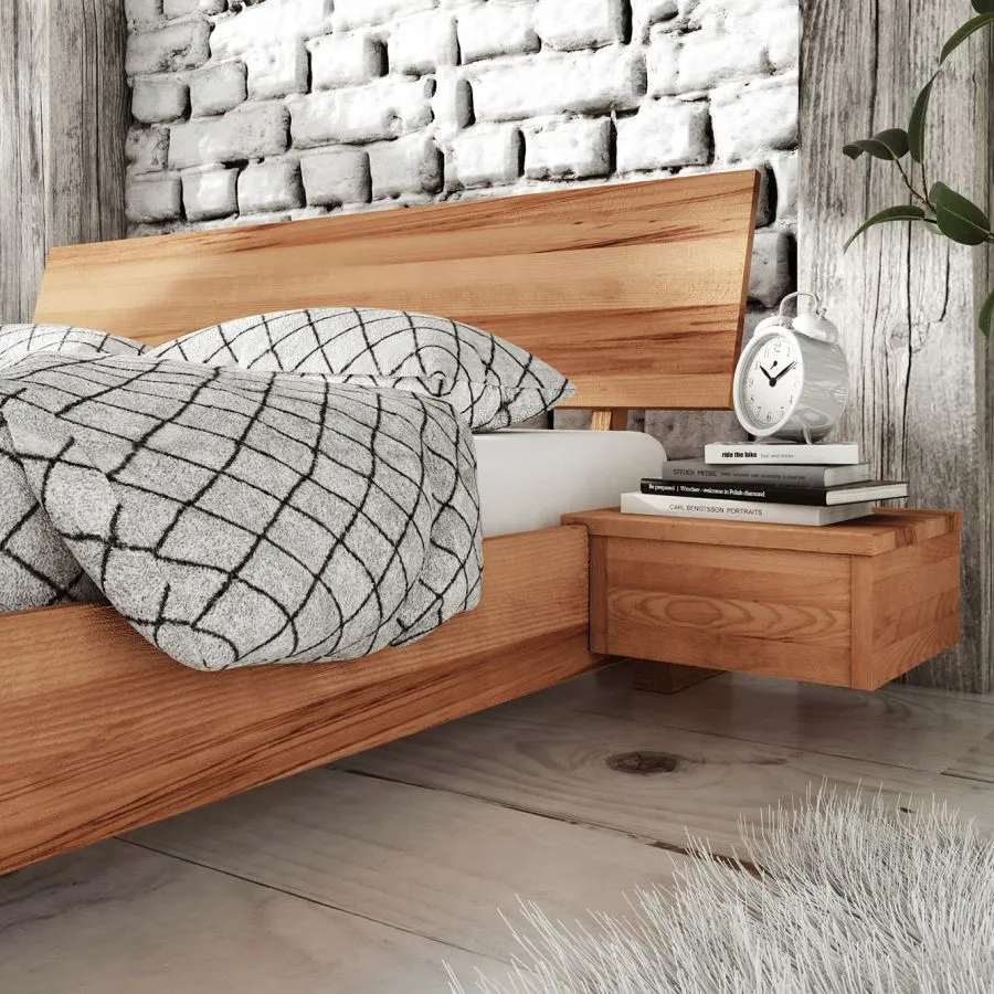 Lit design bois avec chevets collection Soho