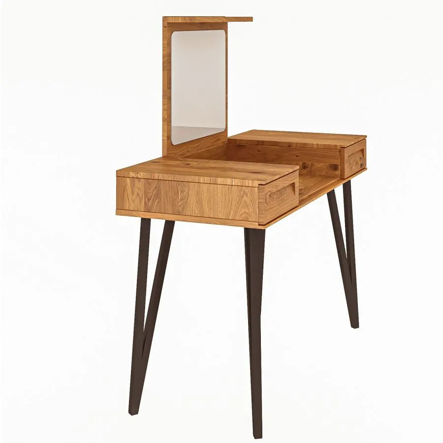 Coiffeuse en chêne massif avec miroir collection VIGO