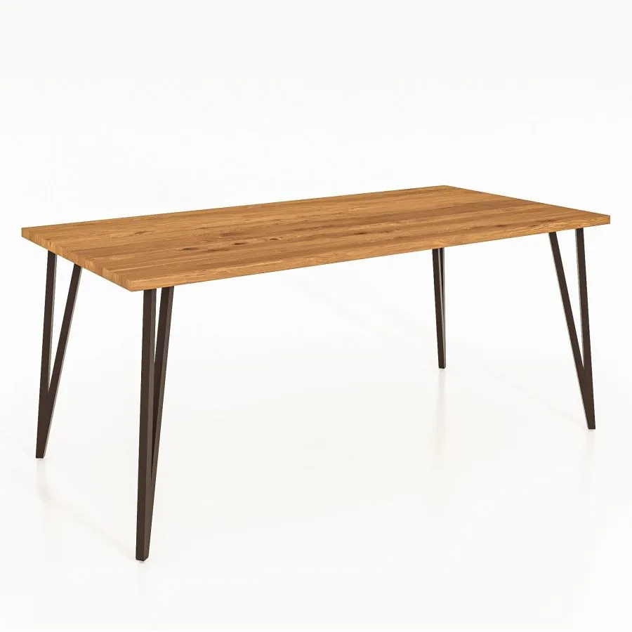Table bois et métal noir collection Vigo