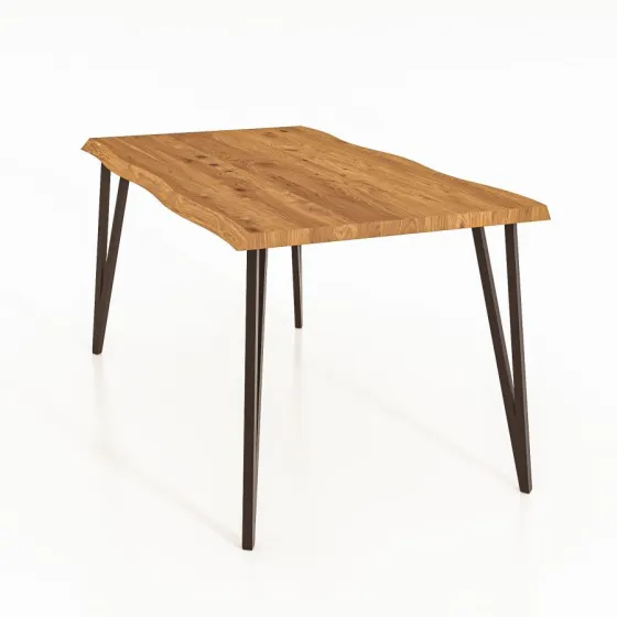Table bois naturel et métal collection Vigo