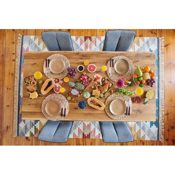 Table bois et métal pour salle a manger collection Vigo
