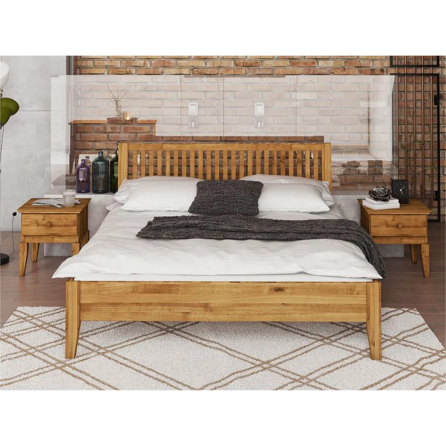 Lit bois 140x190 collection Evora