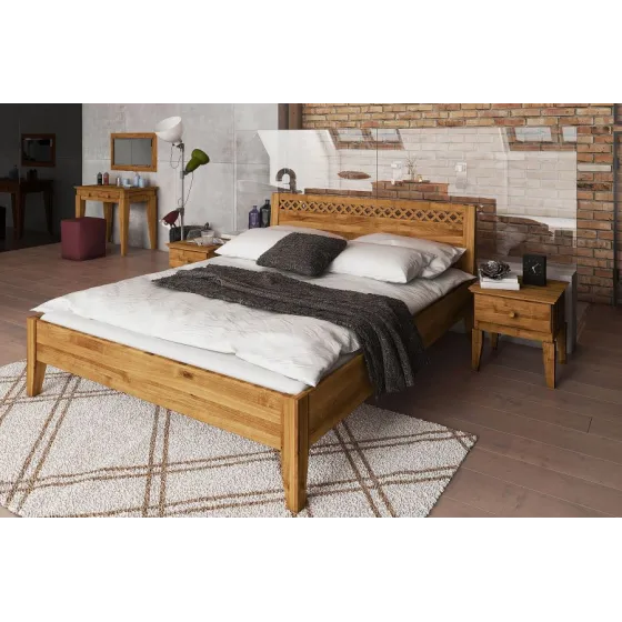 Lit bois naturel collection Evora